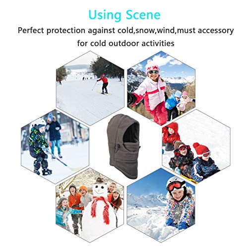 ZoomSky Sombrero de Invierno Gorro para niños y niñas Proteger Cuello de Gorro Ajustable para Salir o Viaje, al Aire Libre en Invierno y otoño (Gris)