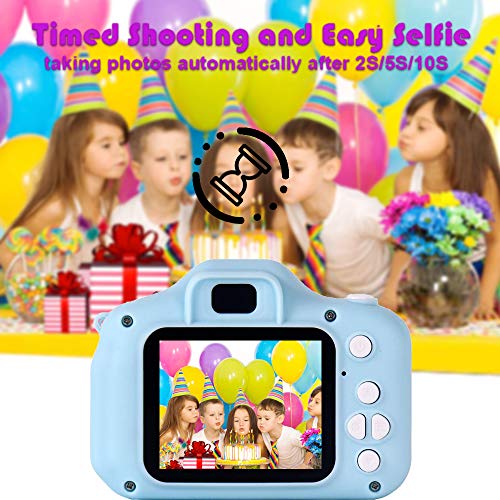 ZStarlite Cámara Digital para Niños, 1080P 2.0" HD Selfie Video Cámara Infantil, Regalos Ideales para Niños Niñas de 3-10 Años, con Tarjeta TF 32 GB, Lector de Tarjetas (Rosa)