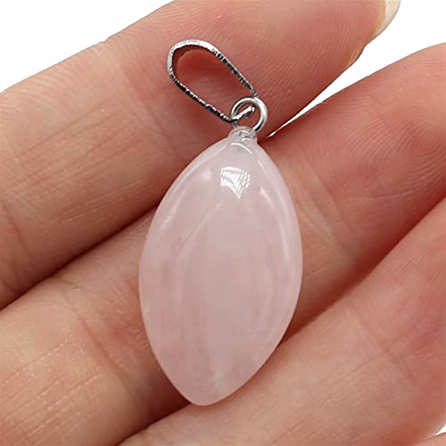 ZZLLFF Piedra Natural Colgante Caballo de Ojos Cuarzo de Rosa para joyería Que Hace Accesorios de Bricolaje Collares en Forma (Metal Color : Damation Jasper)