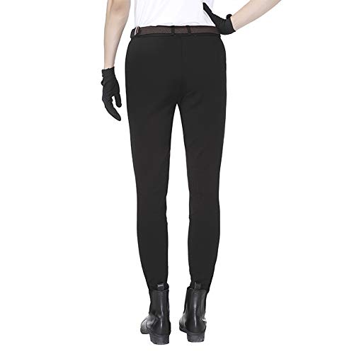 Zzzzy Pantalones del Montar a Caballo de los Hombres, Breeches del Funcionamiento del Invierno, Flexible, cómodo, Suave, Pantalones de Montar Transpirables,Black,38Size