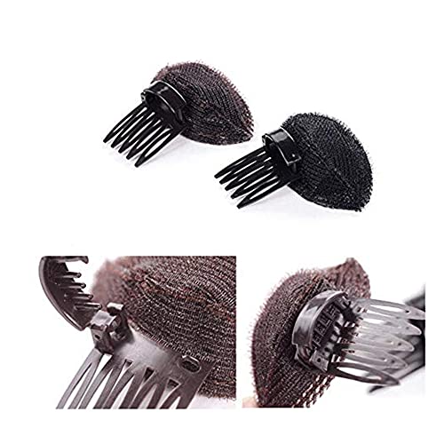 1 Unidades de accesorios para el peinado del pelo Bump It Up Volumen Base de las almohadillas de pelo Peine Horquillas de cola de caballo Anillos de rodillo para hacer moño para mujeres y niñas