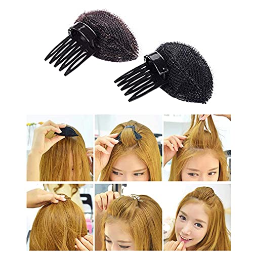 1 Unidades de accesorios para el peinado del pelo Bump It Up Volumen Base de las almohadillas de pelo Peine Horquillas de cola de caballo Anillos de rodillo para hacer moño para mujeres y niñas
