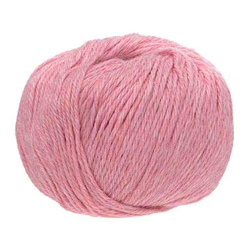  100% lana de alpaca en más de 50 colores (no pica) - Set de 300g (6x 50g) - Suave hilo baby de alpaca para punto y ganchillo en 6 grosores - rosa perlado (heather)