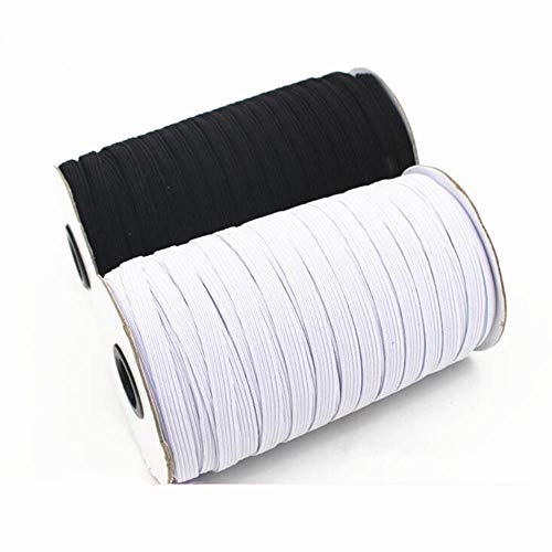 10m* Woven Flat Knitted Elastic Craft Sewing Elastic Cord Elastic Band Sewing Stretch Rope SJD24,10mm white