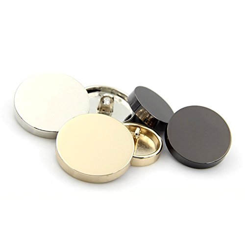 10PCS Botas Planas del Botón del Metal de las Mujeres del Botón de la Capa del Botón de la Chaqueta del Botón de la Chaqueta del Botón de la Camisa del Botón de la Camisa del Botón (10mm Oro)