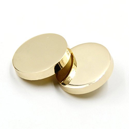 10PCS Botas Planas del Botón del Metal de las Mujeres del Botón de la Capa del Botón de la Chaqueta del Botón de la Chaqueta del Botón de la Camisa del Botón de la Camisa del Botón (10mm Oro)