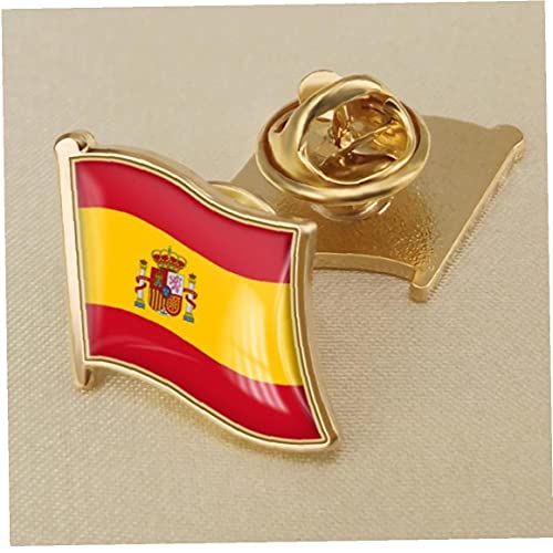 1pc De La Solapa De La Bandera De España Pin Pin De La Solapa De Metal Broche De La Bandera Española Regalo De La Novedad Tie Pin Accesorios