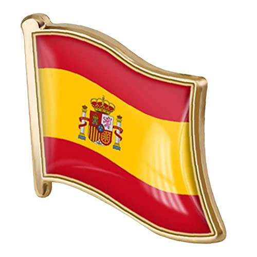 1pc De La Solapa De La Bandera De España Pin Pin De La Solapa De Metal Broche De La Bandera Española Regalo De La Novedad Tie Pin Accesorios