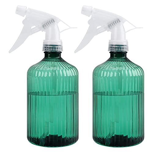 2 Pack Botella de Spray Vacías, 500 ml Botella Spray Pulverizador Botella Rociador Agua Vacío con Boquilla Ajustable para Limpieza y Jardinería, Rociador de Gatillo Duradero A
