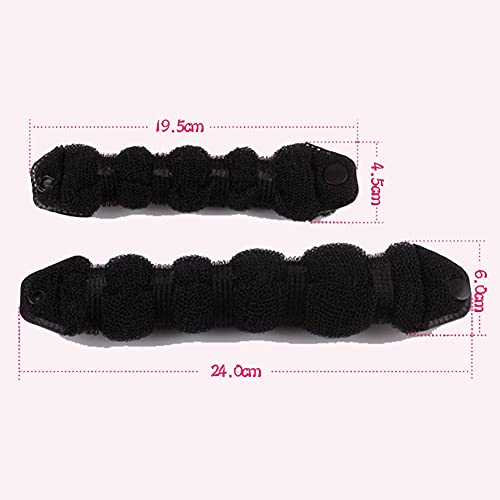 3 piezas Magic Hair Styler Donut Hair Bun Maker Styling Twist Ring Ehemaliger Shaper Herramienta de trenzado, accesorios 1 grande 2 pequeño