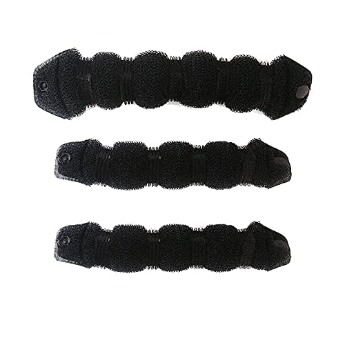 3 piezas Magic Hair Styler Donut Hair Bun Maker Styling Twist Ring Ehemaliger Shaper Herramienta de trenzado, accesorios 1 grande 2 pequeño