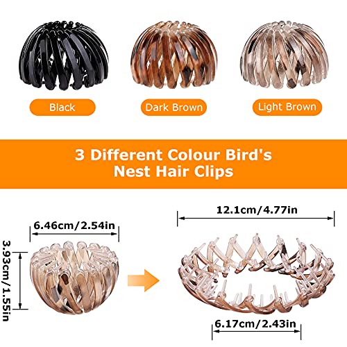 3 Piezas Pinza de Pelo para Mujer, Horquillas Pelo Clásico Clips de Pelo Grandes Accesorios para Mujer Niña Fiesta Boda