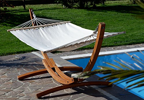 320 cm Conjunto de hamaca (madera de alerce barnizada, incluye hamaca, 320 cm) ASS Arados
