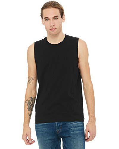 3483 CN 3483 MEN JERSEY MUSCLE TANK BLACK 2XL