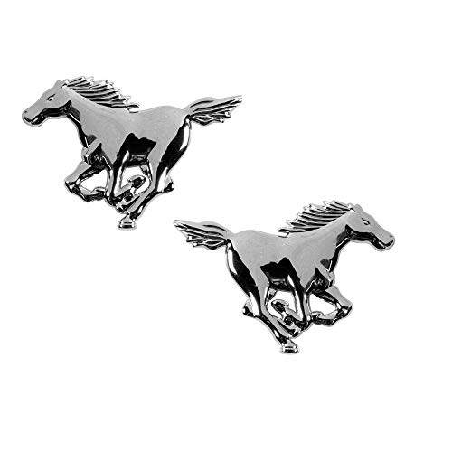 3D15027 - Emblema cromado 3D etiqueta insignia logotipo decorativo coche (3M autoadhesivo) Caballo (2 piezas) Horse