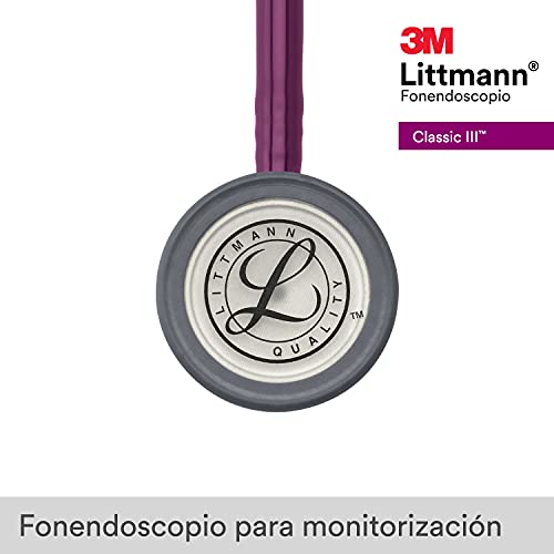 3M Littmann Classic III Fonendoscopio para monitorización, tubo color Ciruela, 69 cm, 5831