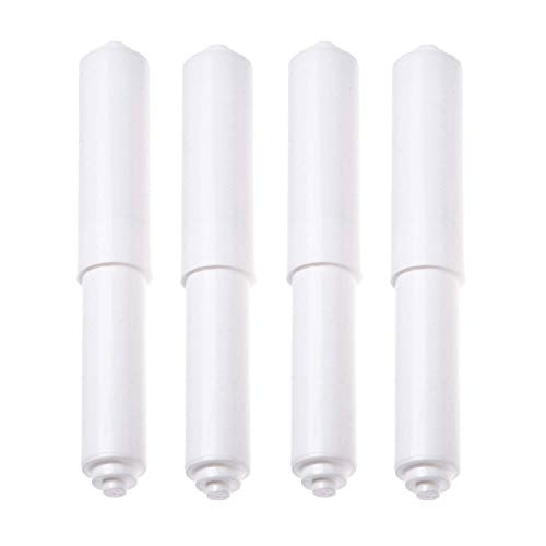 4 soportes de papel higiénico, soporte de rollo de papel higiénico de plástico en el cuarto de baño, rodillo de repuesto con resorte