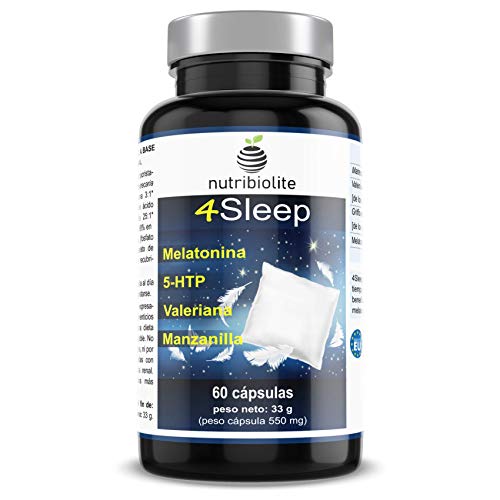 4Sleep – Complejo de 5-HTP con Melatonina, Valeriana y Manzanilla. Mejora el sueño y el descanso, y reduce el estrés