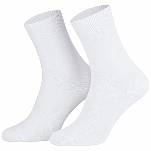 5 pares de calcetines médicos 100% algodón. Punta cosida a mano. Se puede lavar en el lavavajillas. Blanco 35-38