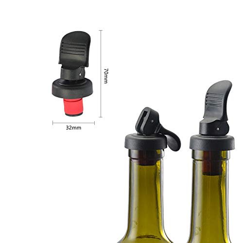[5 unidades]Tapones Vino,Tapones Botellas Vino,Tapones de Vino,Tapón de botella de vino de vacío reutilizable universal,para botella de champán