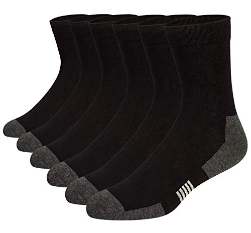 6 Pcs Calcetines Hombre de Algodón para Empresas, Hombre Calcetines Negros Deportivos Clásicos Transpirables