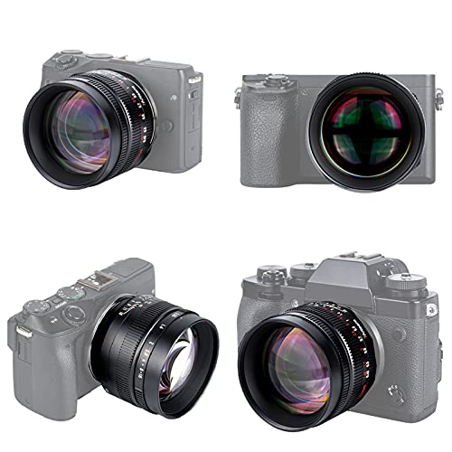 7artisans Lente de cámara F0.95 de 50 mm APS-C MF para cámaras de montaje MacroM43 EPM1 EPM2 E-P3 E-P5 E-M1 E-M5 E-M10IIl PEN-F G1 G2 G85 GF1 GF2 GF3 GF5 GM5 GM10 GH4 GH4 GH5 y más.
