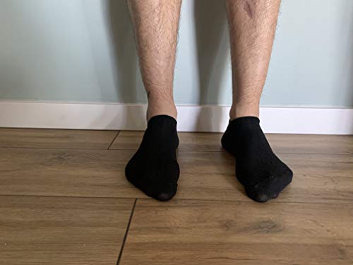 9 Pares Calcetines cortos Mujer hombre - calcetines tobillero unisex - calcetines hombre - calcetines mujer (40-46, Negro invisible)