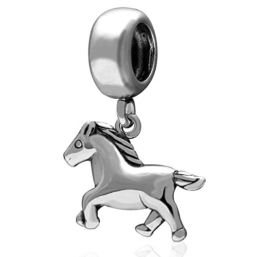 Abalorio para pulsera Pandora, diseño de bebé de caballo, de plata de ley 925