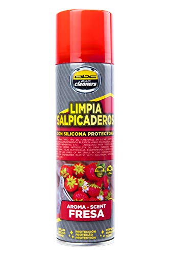 ABC CAR CLEANERS MOT60003 Spray Limpia Salpicaderos Aroma Fresa con Silicona Protectora, 250 ml, Rojo