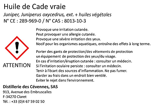 Aceite de cade auténtico - 1 kg - Listo para usar - Distillerie des Cévennes