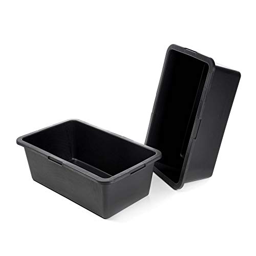 acerto Cubo para mortero en negro, 80 l, rectangular, de plástico de alta calidad (2)