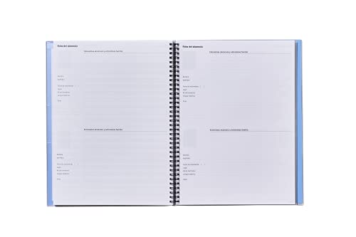 Additio P192 Cuaderno Tríplex Evaluación + Agenda + Tutoría - color azul
