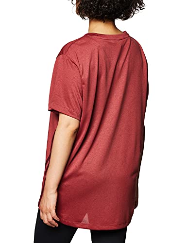 adidas 3 Stripe tee Camiseta, Mujer, rojleg/Granat, XL
