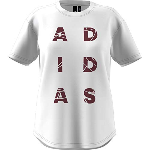 adidas Camiseta de Manga Corta para Mujer Sports ID Vibe, Mujer, DJ1616, Blanco, Extra-Small