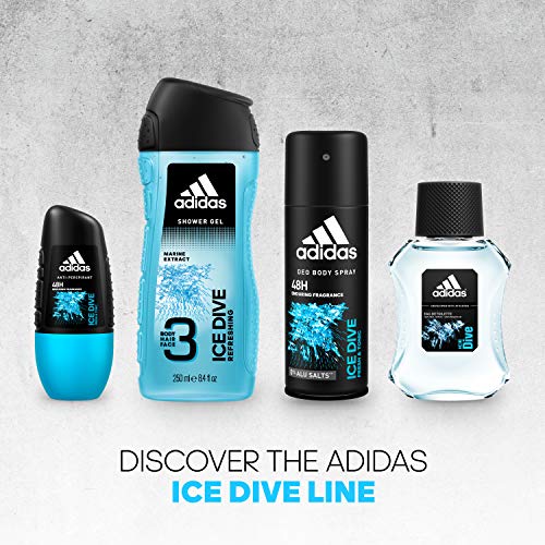 Adidas Gel de ducha Sport Sensation Ice Dive 3 en 1 para hombre, 250 ml