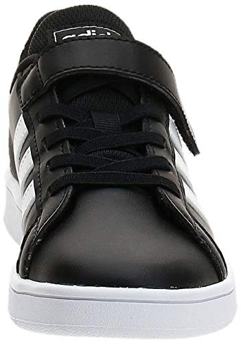 adidas Grand Court C, Zapatillas de Tenis Unisex Niño, Negro (Negbás/Ftwbla/Ftwbla 000), 35 EU