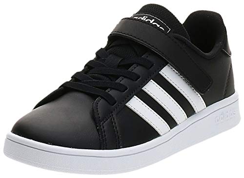 adidas Grand Court C, Zapatillas de Tenis Unisex Niño, Negro (Negbás/Ftwbla/Ftwbla 000), 35 EU