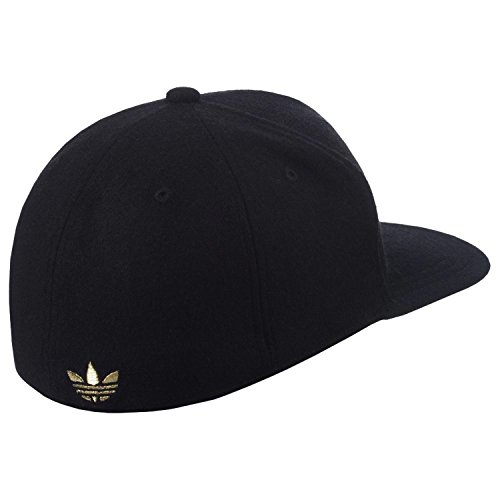 adidas Originals gorra de calle, unisex, con visera plana, color negro, talla S