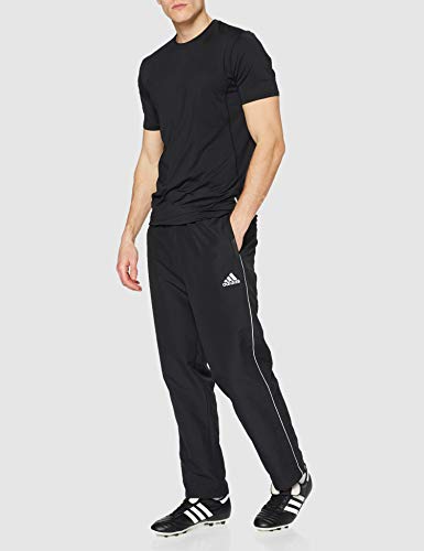 Adidas - Pantalón Largo Negro - Para Hombre - Talla M - Core18 PRE PNT - Ideal para Practicar Deporte - Para Jugar al Fútbol - Poliéster