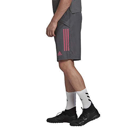 Adidas Real Madrid Temporada 2020/21 Pantalón Corto Paseo Oficial, Unisex, Gris, XS