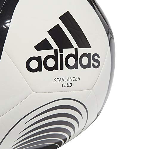 adidas STARLANCER CLB Recreational Soccer Ball, Mens, White/Black, 4