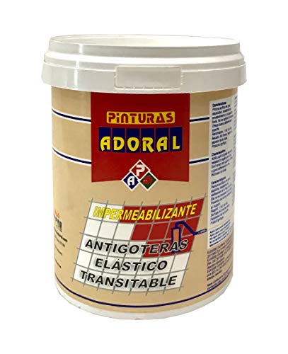ADORAL - Pintura Tela Asfáltica Impermeabilizante - Transitable - Terrazas y Fachadas 750 ml (Negro)