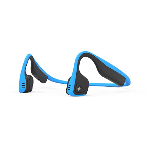 Aftershokz Trekz Titanium, Auriculares deportivas con Conducción Osea, Bluetooth 4.1 Inalámbricos, Reducción de Ruido Micrófono para Movil, Azul (Blue)