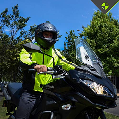 AIROBAG - Chaqueta Airbag Moto - Talla XXL - Color Amarillo Alta Visibilidad - Chaqueta Moto - Modelo Urban HV - Protege Espalda, Codos y Hombros - Máxima Protección - CE EN 1621 y EN 17092