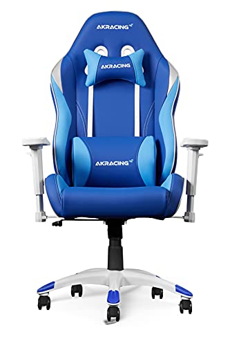 Akracing Chair California Tahoe - Silla Para Videojuegos, Piel Sintética, Color Azul, Talla Única