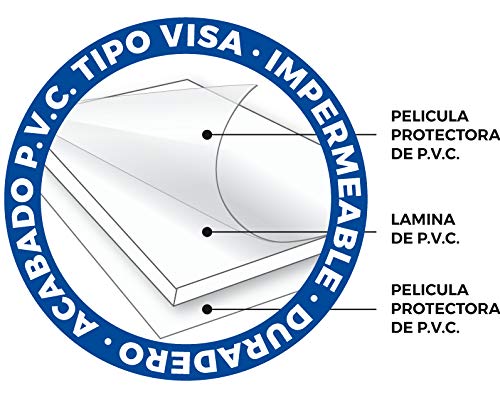 akrocard - Cartel resistente PVC- USO OBLIGATORIO DE MASCARILLA - señaletica COVID 19 - ideal para colgar y advertir