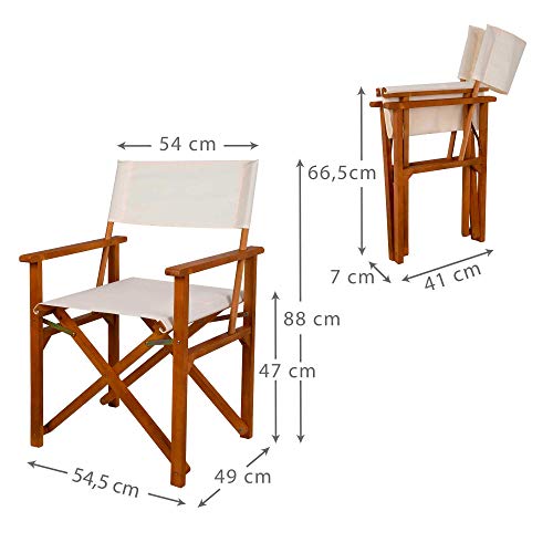 AKTIVE 61025 - Silla plegable director Madera acacia AKTIVE Garden