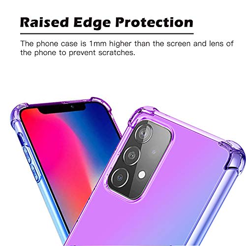 ALAMO Funda de Degradado Vistoso para el OPPO Find X3 Pro, Carcasa de Translúcido TPU Silicona con Antigolpes Bumper - Azul Morado