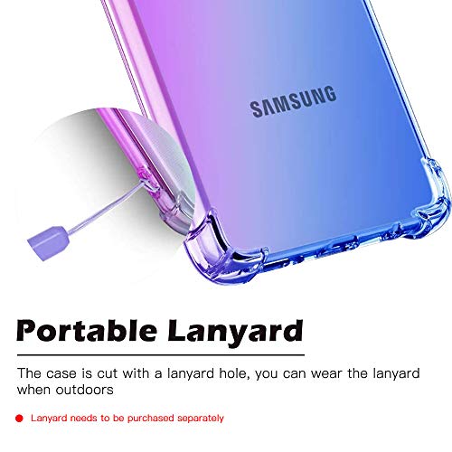 ALAMO Funda de Degradado Vistoso para el OPPO Find X3 Pro, Carcasa de Translúcido TPU Silicona con Antigolpes Bumper - Azul Morado