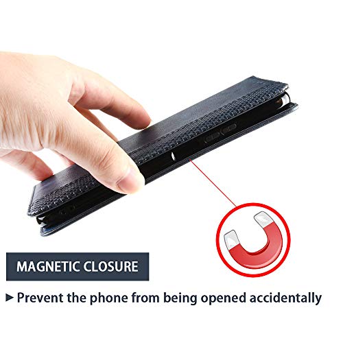 ALAMO Funda de Retro Piel para el Xiaomi Redmi Note 9T 5G, Prima Carcasa Movil con Ranura para Tarjeta - Azul